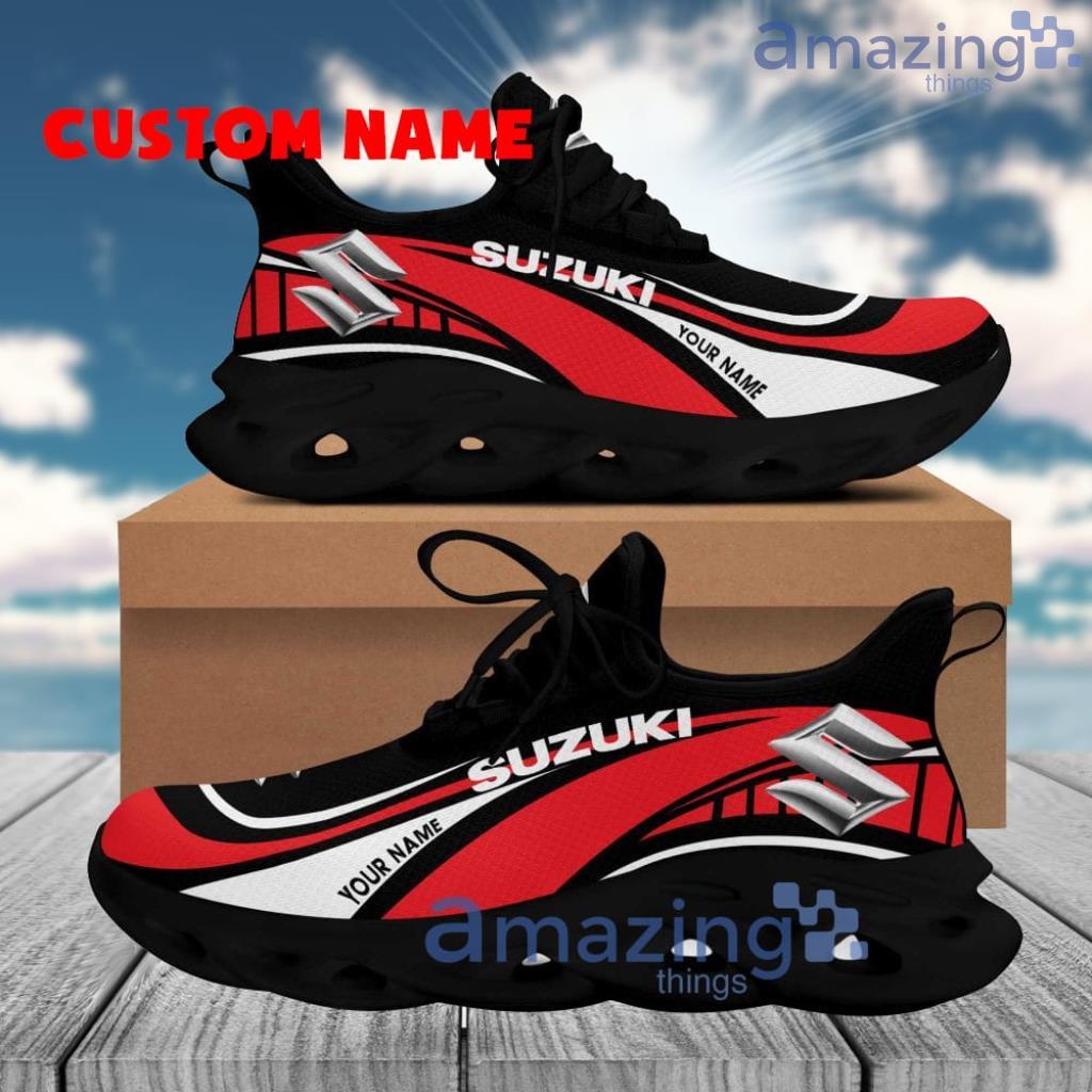 Suzuki Logo Brand Clunky Max Soul Shoes Trendsetting Kicks For Big Fans Custom Name image Suzuki Logo Brand Clunky Max Soul Shoes Trendsetting Kicks For Big Fans Custom Name Product Photo 1