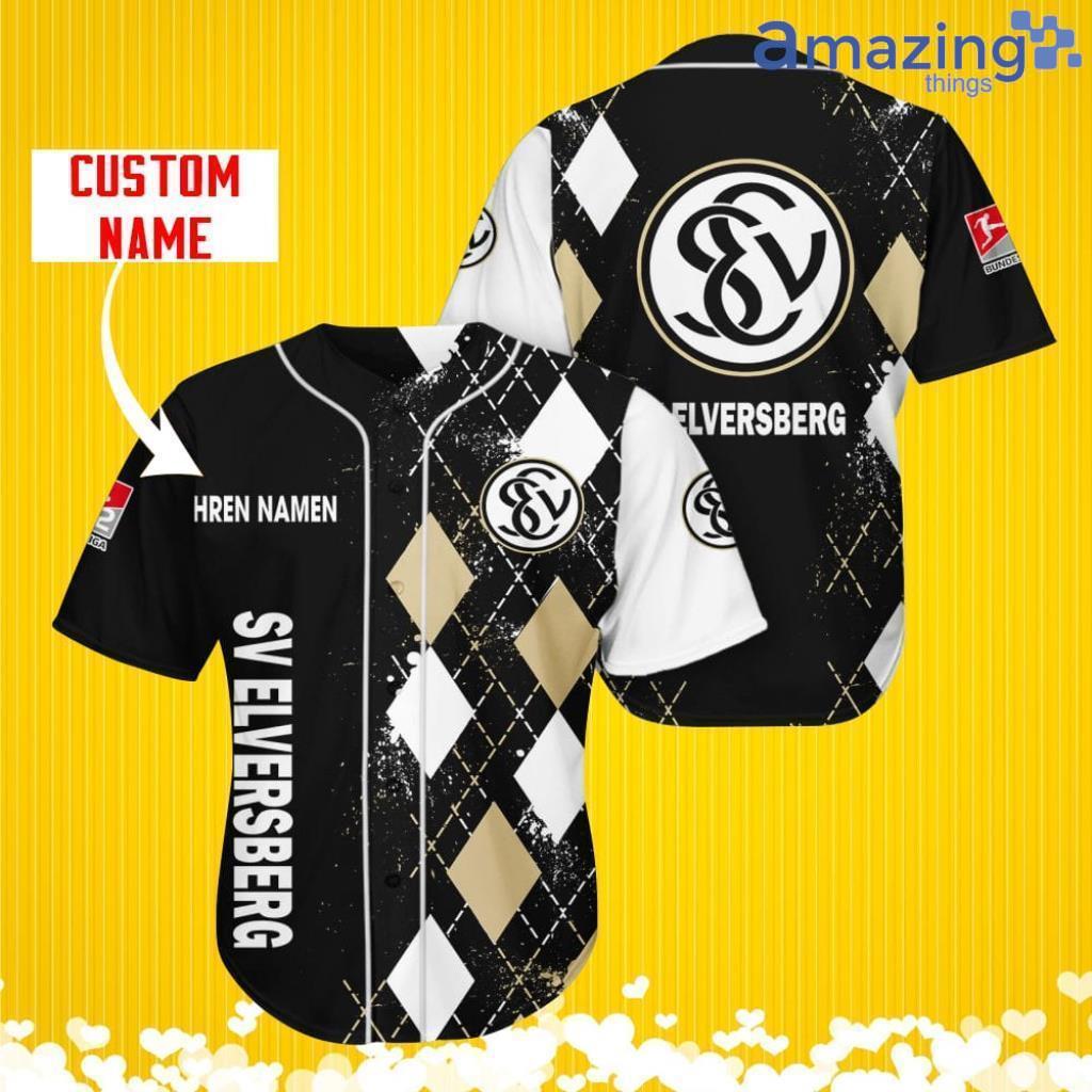 SV 07 Elversberg Sports Logo Jersey Baseball Shirt Custom Name With Diamond Brush Pattern For Men And Women image SV 07 Elversberg Sports Logo Jersey Baseball Shirt Custom Name With Diamond Brush Pattern For Men And Women Product Photo 1