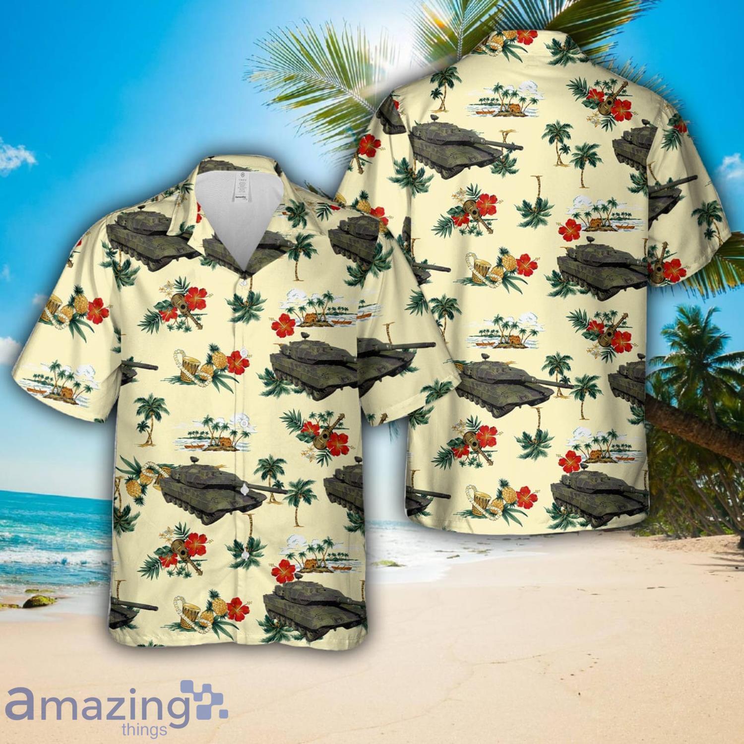 Swedish Army Stridsvagn 122B PLSS Beach Hawaiian Shirt image Swedish Army Stridsvagn 122B PLSS Beach Hawaiian Shirt Product Photo 1