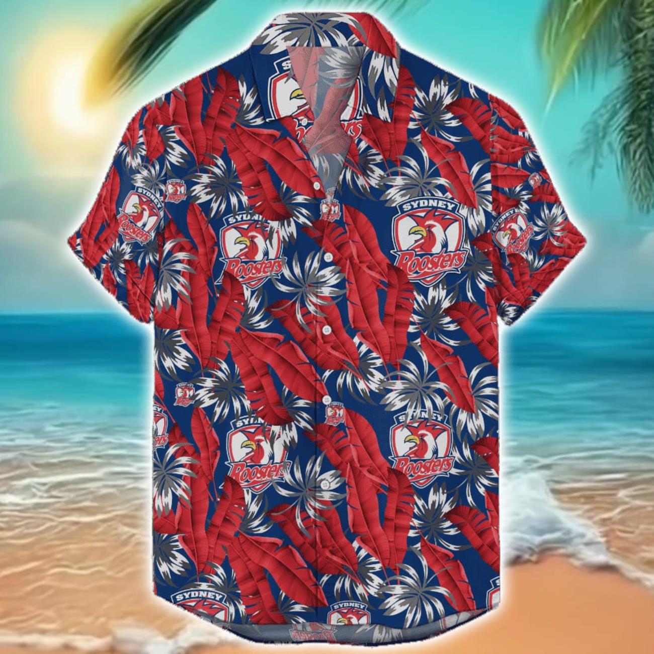 Sydney Roosters Paradise NRL Aloha Hawaiian Shirt For Men And Women image Sydney Roosters Paradise NRL Aloha Hawaiian Shirt For Men And Women Product Photo 1