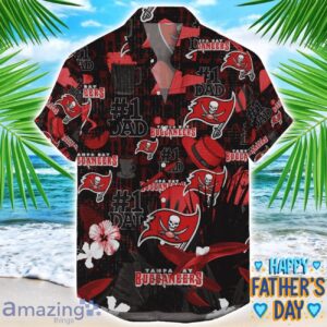 Tampa Bay Buccaneers Coffee Hat and Logo Pattern Hawaiian Shirt Father’s Day Gift NFL Team Product Photo 1