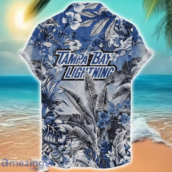 Tampa Bay Lightning Tropical Skull Halloween 3D Hawaiian Shirt For Men Women NHL Fans Product Photo 2