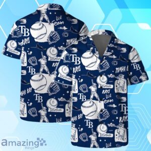 Tampa Bay Rays MLB Logo Legend Team Hawaiian Shirt And Short Product Photo 2