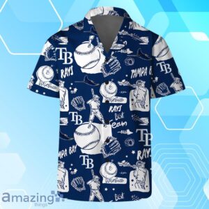 Tampa Bay Rays MLB Logo Legend Team Hawaiian Shirt And Short Product Photo 3