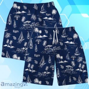 Tampa Bay Rays Team Logo Beach Vibes Pattern Hawaiian Shirt And Short image Tampa Bay Rays Team Logo Beach Vibes Pattern Hawaiian Shirt And Short Product Photo 4