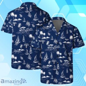 Tampa Bay Rays Team Logo Beach Vibes Pattern Hawaiian Shirt And Short Product Photo 1