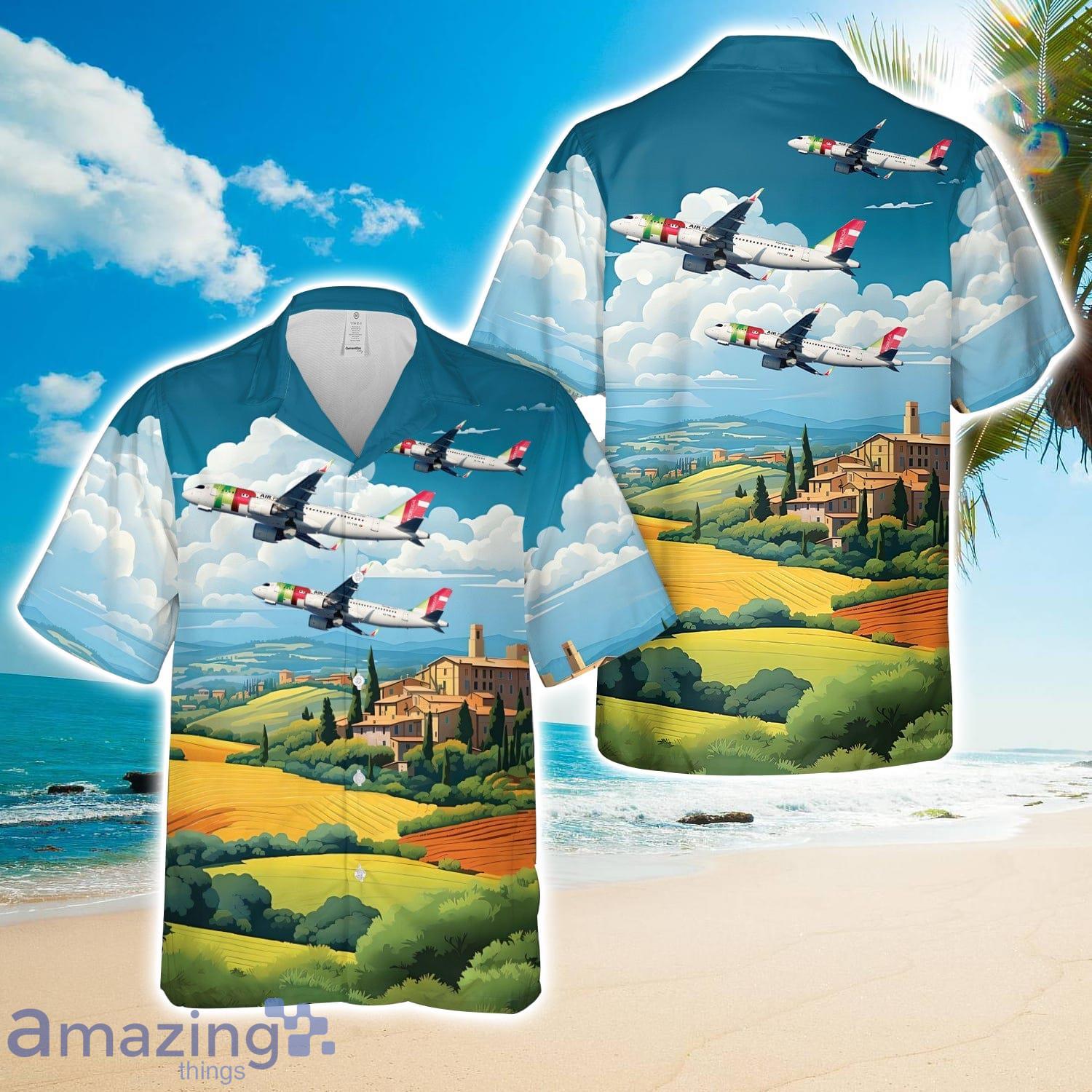 TAP Air Portugal Airbus A320-251N AOP Hawaiian Shirt Beach Gift Product Photo 1