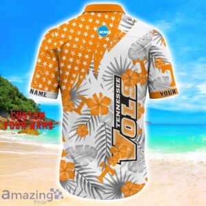 Tennessee Volunteers Star Tropical Flower 3D Printed Hawaiian Shirt Personalized Name Product Photo 3