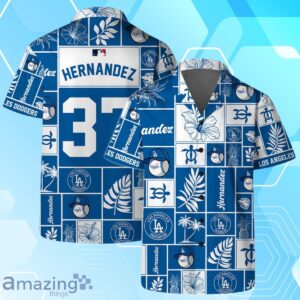 Teoscar Hernandez Los Angeles Dodgers MLB Square Hawaiian Shirt And Short image Teoscar Hernandez Los Angeles Dodgers MLB Square Hawaiian Shirt And Short Product Photo 2