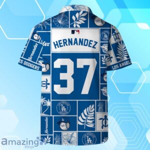 Teoscar Hernandez Los Angeles Dodgers MLB Square Hawaiian Shirt And Short image Teoscar Hernandez Los Angeles Dodgers MLB Square Hawaiian Shirt And Short Product Photo 4