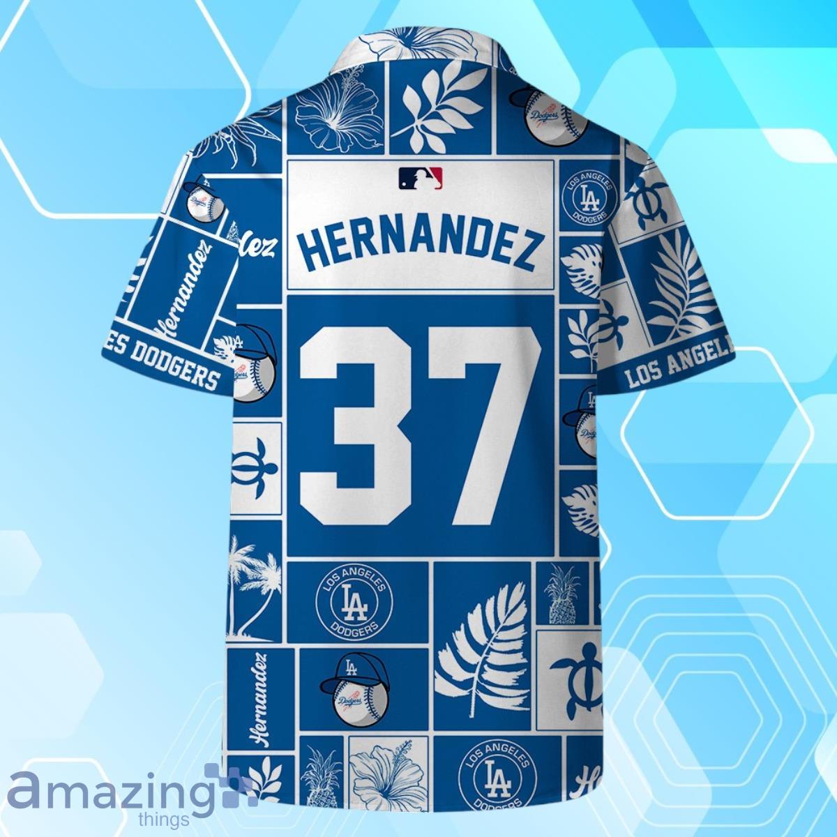 Teoscar Hernandez Los Angeles Dodgers MLB Square Hawaiian Shirt And Short image Teoscar Hernandez Los Angeles Dodgers MLB Square Hawaiian Shirt And Short Product Photo 4
