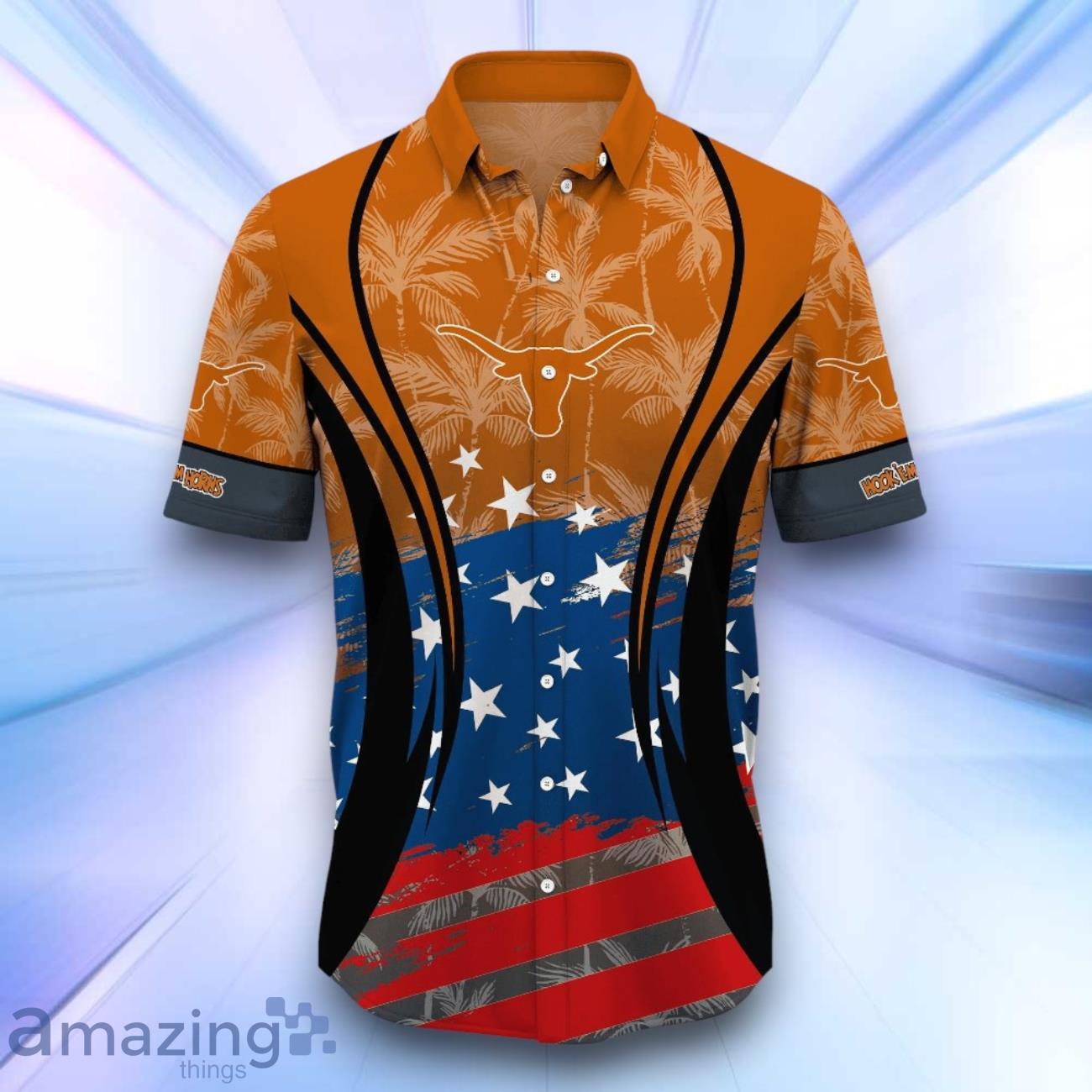 Texas Longhorns NCAA2 Hawaiian Shirt Flag Aloha Shirt Summer Beach For Fans image Texas Longhorns NCAA2 Hawaiian Shirt Flag Aloha Shirt Summer Beach For Fans Product Photo 2