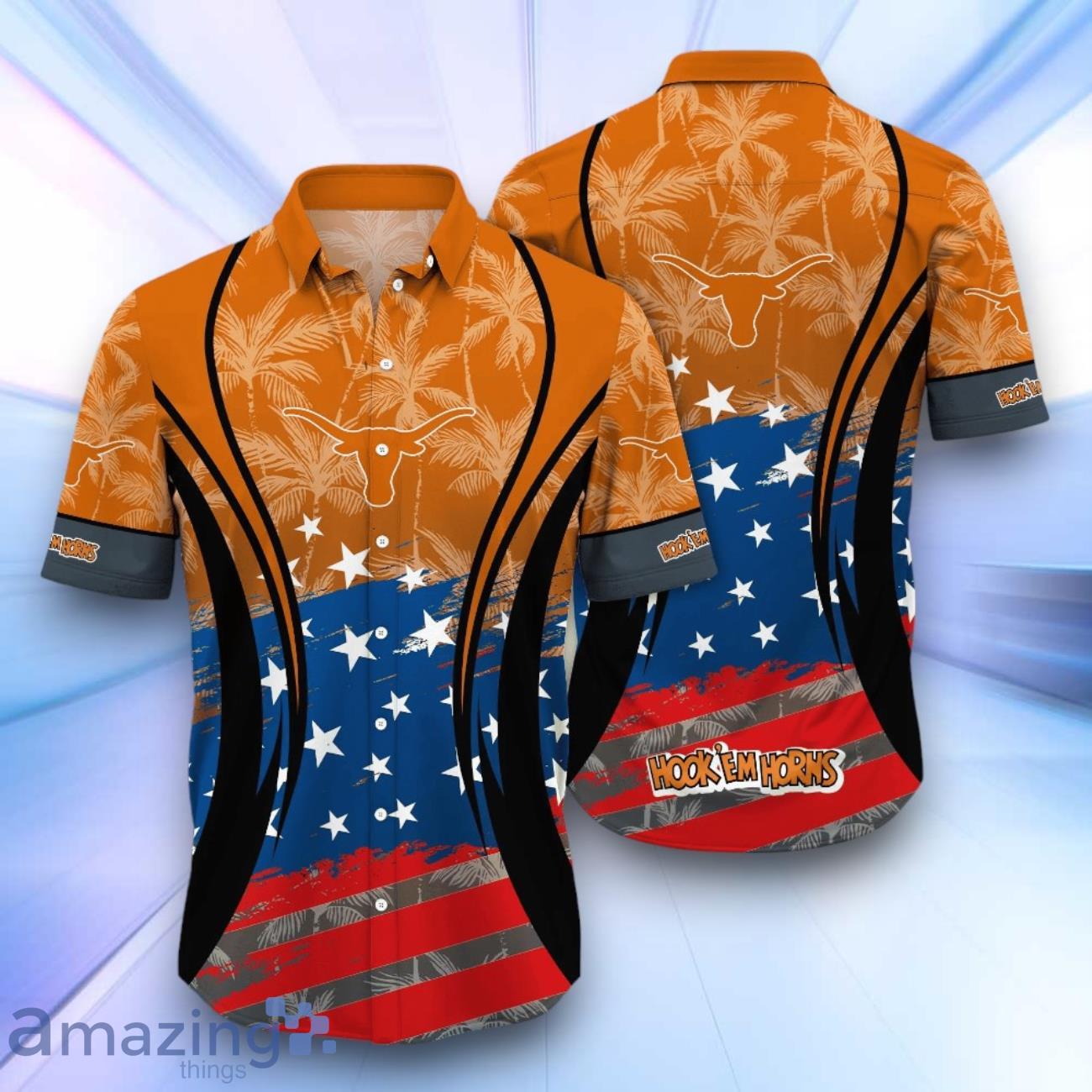 Texas Longhorns NCAA2 Hawaiian Shirt Flag Aloha Shirt Summer Beach For Fans image Texas Longhorns NCAA2 Hawaiian Shirt Flag Aloha Shirt Summer Beach For Fans Product Photo 1