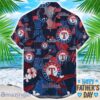 Texas Rangers Coffee Hat and Logo Pattern Hawaiian Shirt Father’s Day Gift MLB Team
