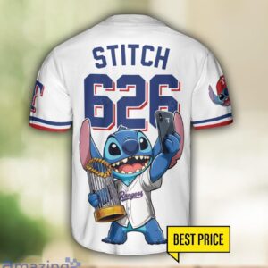Texas Rangers Lilo And Stitch 3D Baseball Jersey Shirt Custom Name And Number Product Photo 3