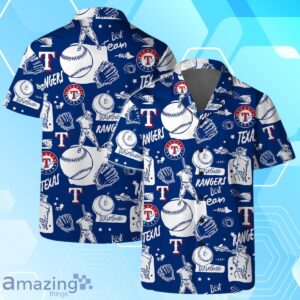 Texas Rangers MLB Logo Legend Team Hawaiian Shirt And Short image Texas Rangers MLB Logo Legend Team Hawaiian Shirt And Short Product Photo 2