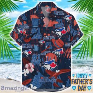 Toronto Blue Jays Coffee Hat and Logo Pattern Hawaiian Shirt Father’s Day Gift MLB Team Product Photo 1
