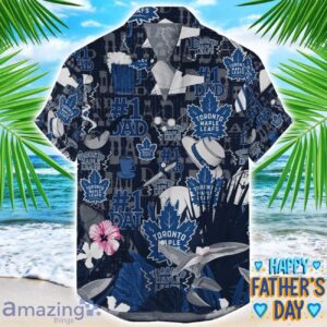 Toronto Maple Leafs Coffee Hat and Logo Pattern Hawaiian Shirt Father’s Day Gift NHL Team Product Photo 1