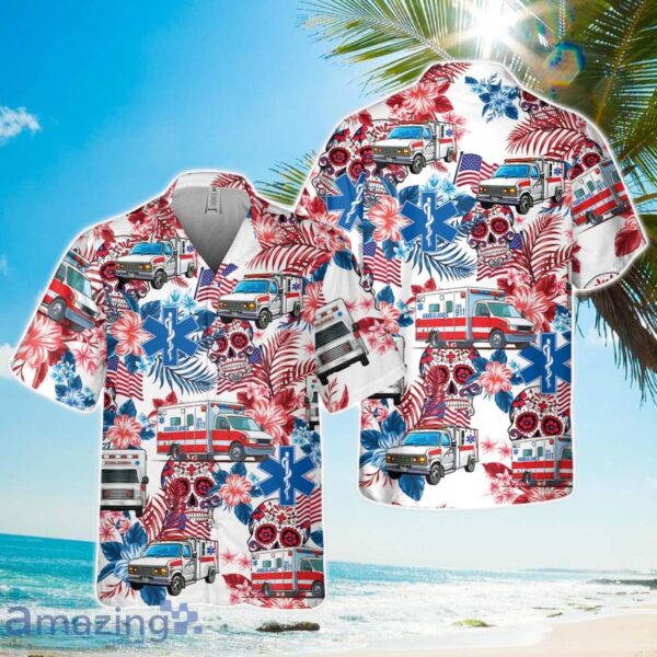 Tropical Ambulance, 4th Of July Hawaiian Shirt Product Photo 1