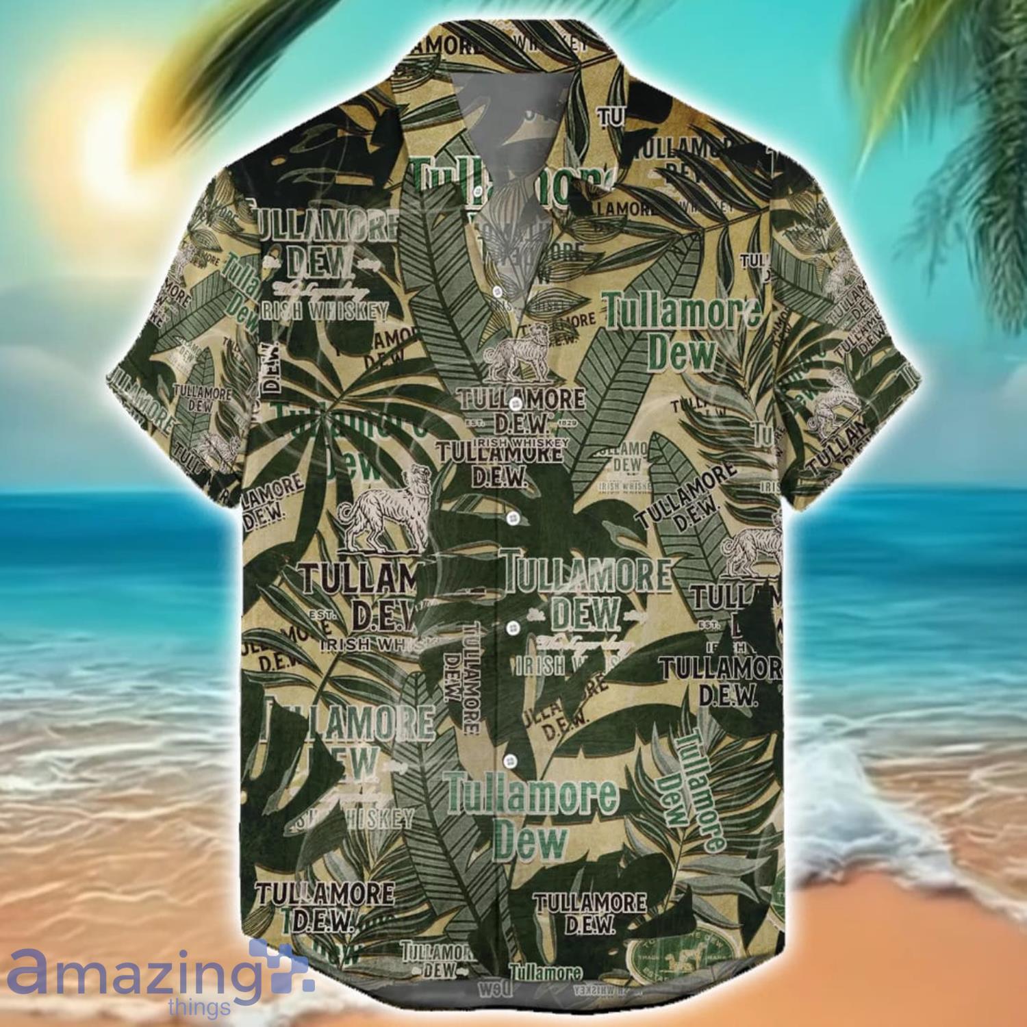 Tullamore Dew Whiskey Retro Logo 3D Hawaiian Shirt Gift For Men And Women image Tullamore Dew Whiskey Retro Logo 3D Hawaiian Shirt Gift For Men And Women Product Photo 1