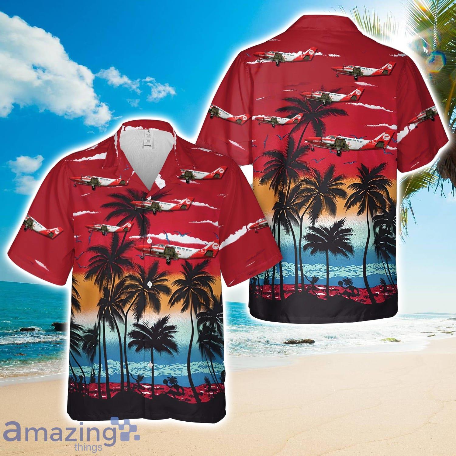 UK Coast Guard Cessna 404 Titan AOP Hawaiian Shirt Beach Gift Product Photo 1