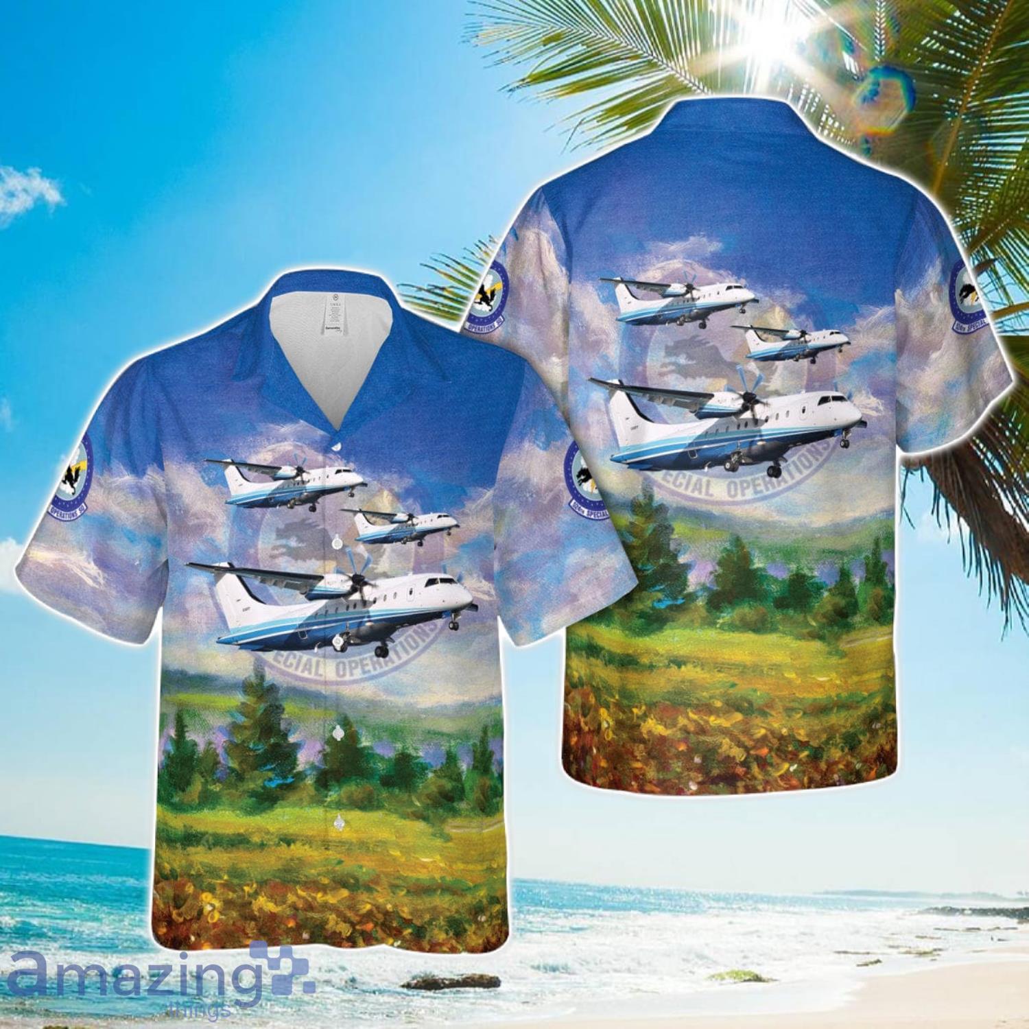 US Air Force 524th Special Operations Squadron C-146A Hawaiian Shirt Men Women Men Women Beach Shirt Product Photo 1