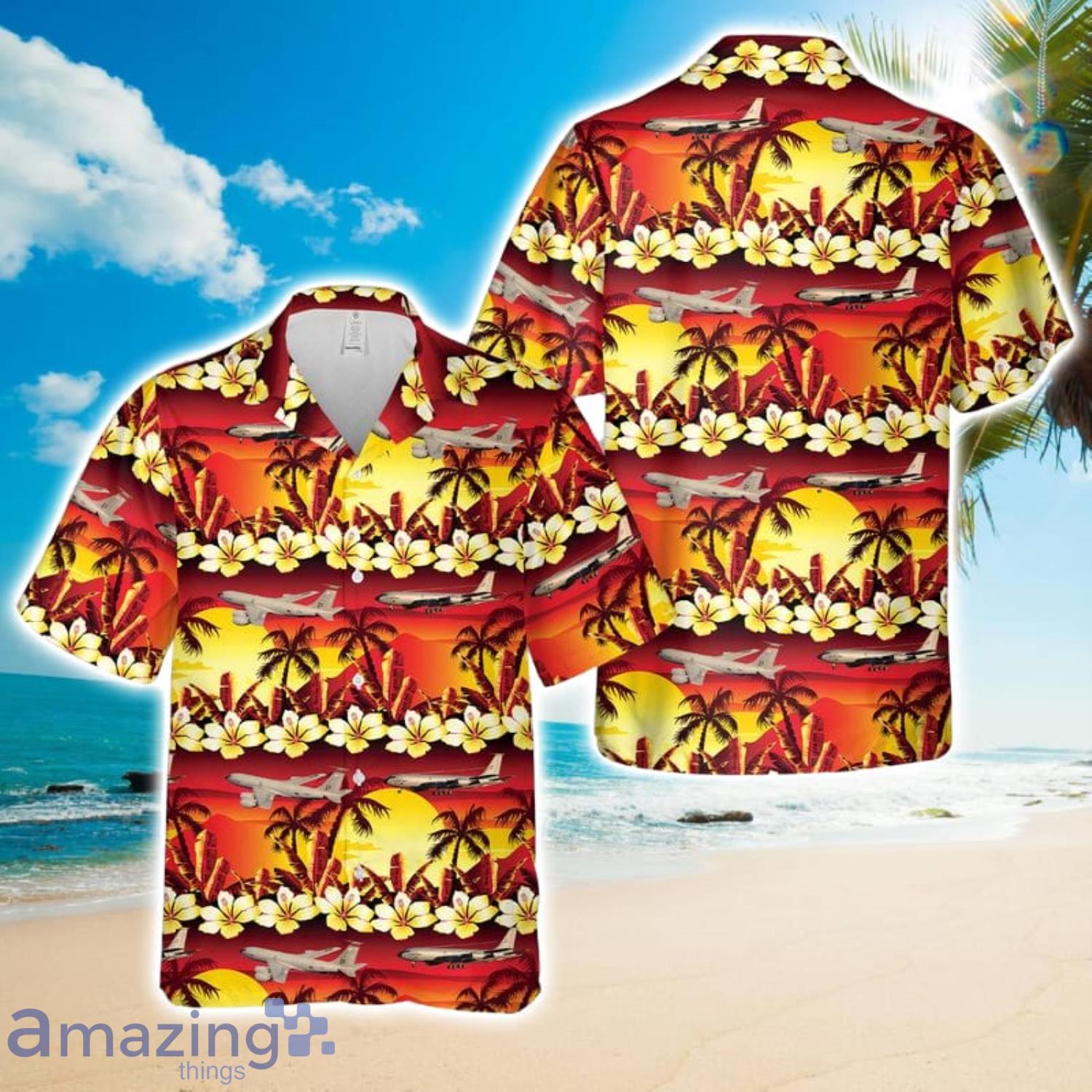 US Air Force Boeing KC 135 Stratotanker Hawaiian Shirt Beach Gift image US Air Force Boeing KC-135 Stratotanker Hawaiian Shirt Beach Gift Product Photo 1