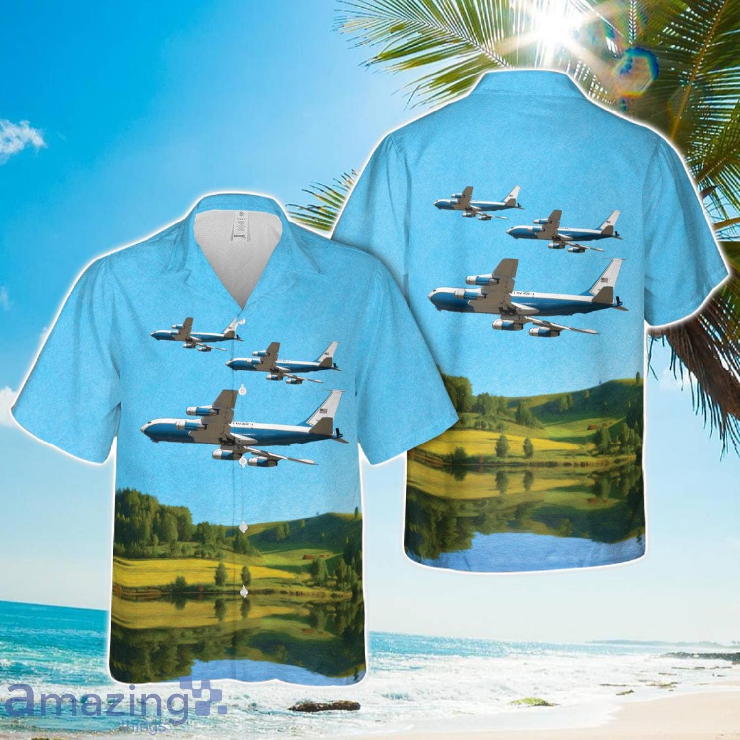US Air Force Boeing KC-135E Stratotanker (717-148) Hawaiian Shirt Men Women Men Women Beach Shirt Product Photo 1