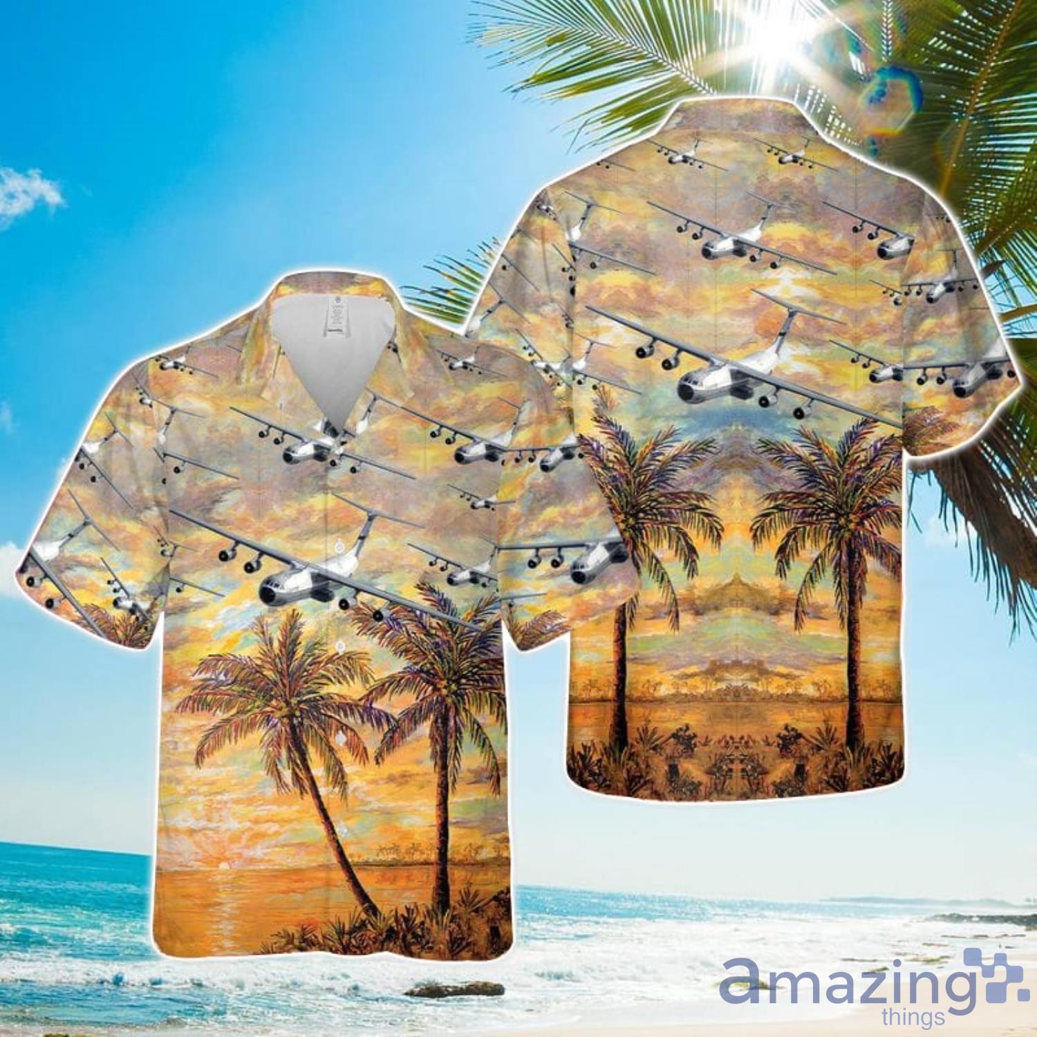 US Air Force Hanoi Taxi Lockheed C 141 Starlifter Summer Hawaiian Shirt image US Air Force Hanoi Taxi Lockheed C-141 Starlifter Summer Hawaiian Shirt Product Photo 1