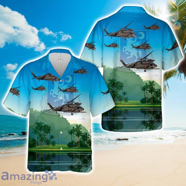 US Army 160th SOAR MH-60K Black Hawk AOP Hawaiian Shirt Beach Gift Product Photo 1