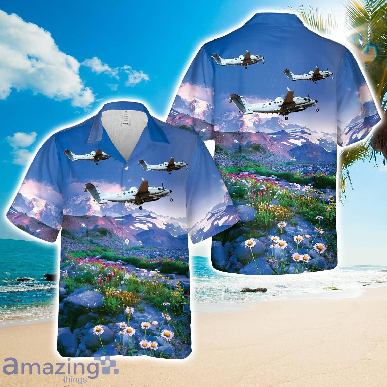 US Army Beechcraft MC-12W Liberty Hawaiian Shirt Men Women Men Women Beach Shirt Product Photo 1