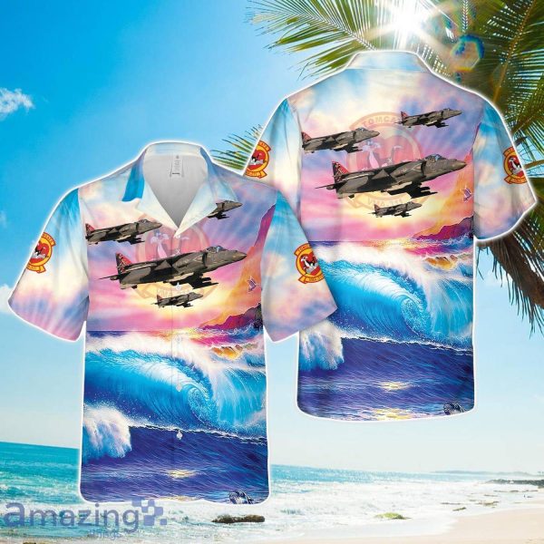 US Marine Corps Attack Squadron VMA-311 Tomcats, McDonnell Douglas AV-8B Harrier II Plus BuNo 165001 Hawaiian Shirt Men Women Men Women Beach Shirt Product Photo 1