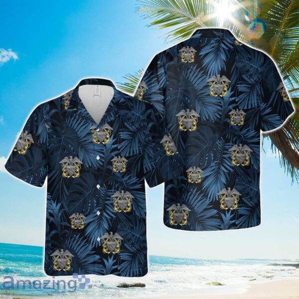 US Navy Officer Crest Hawaiian Shirt Product Photo 1