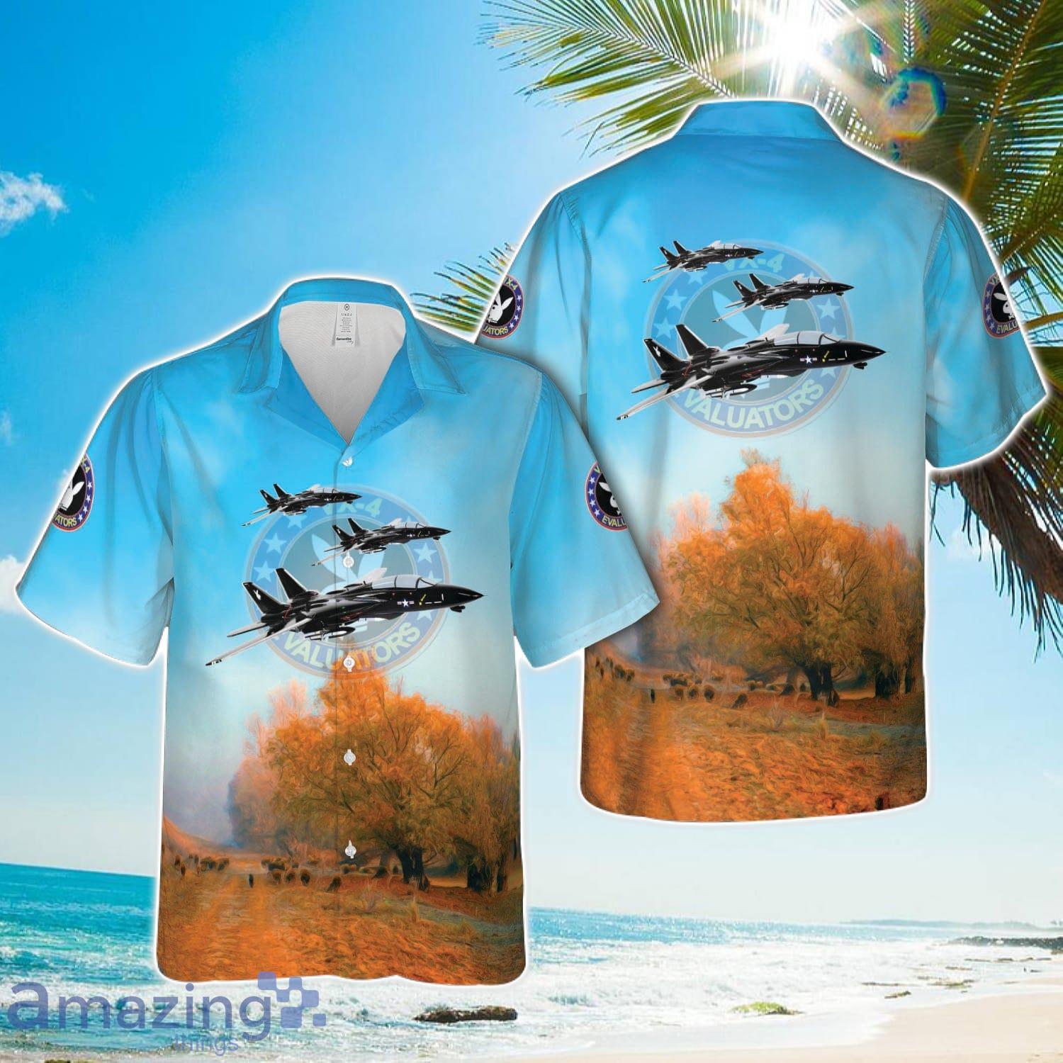 US Navy VX-4, Air Test and Evaluation Squadron Four, F-14 Tomcat Hawaiian Shirt Men Women Men Women Beach Shirt Product Photo 1