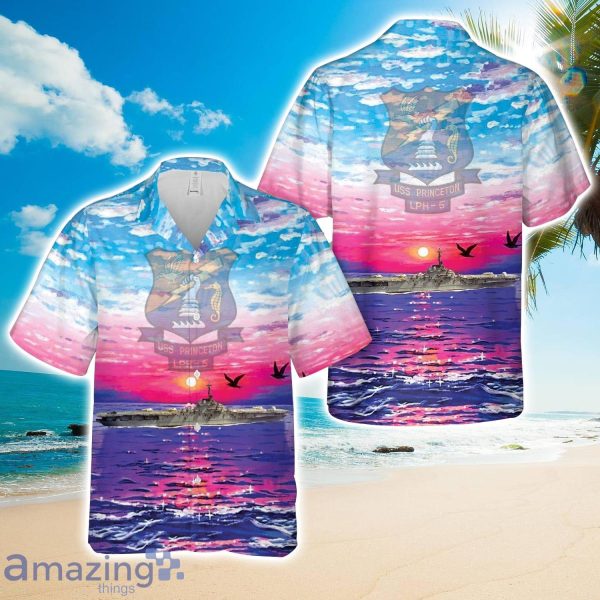 USS Princeton LPH-5 AOP Hawaiian Shirt Beach Gift Product Photo 1