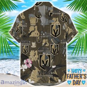 Vegas Golden Knights Coffee Hat and Logo Pattern Hawaiian Shirt Father’s Day Gift NHL Team Product Photo 1