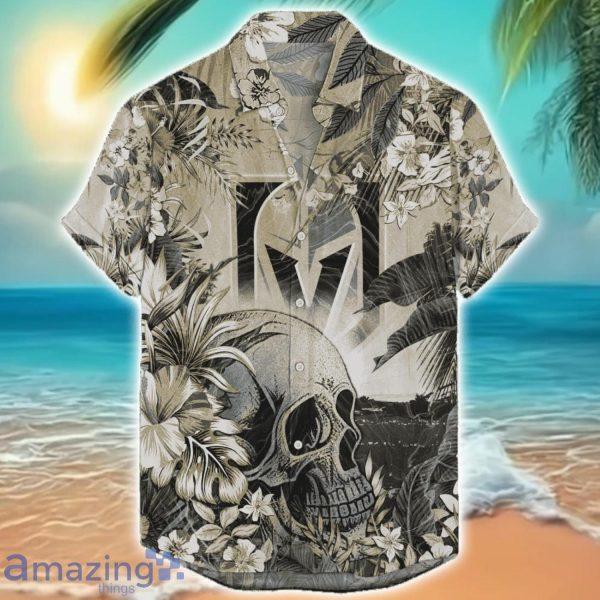 Vegas Golden Knights Tropical Skull Halloween 3D Hawaiian Shirt For Men Women NHL Fans Product Photo 1