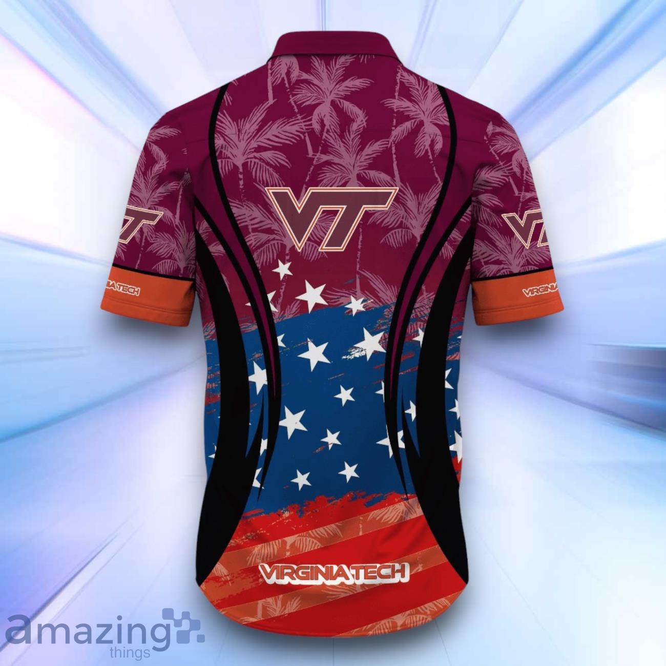 Virginia Tech Hokies NCAA1 Hawaiian Shirt Flag Aloha Shirt Summer Beach For Fans image Virginia Tech Hokies NCAA1 Hawaiian Shirt Flag Aloha Shirt Summer Beach For Fans Product Photo 3