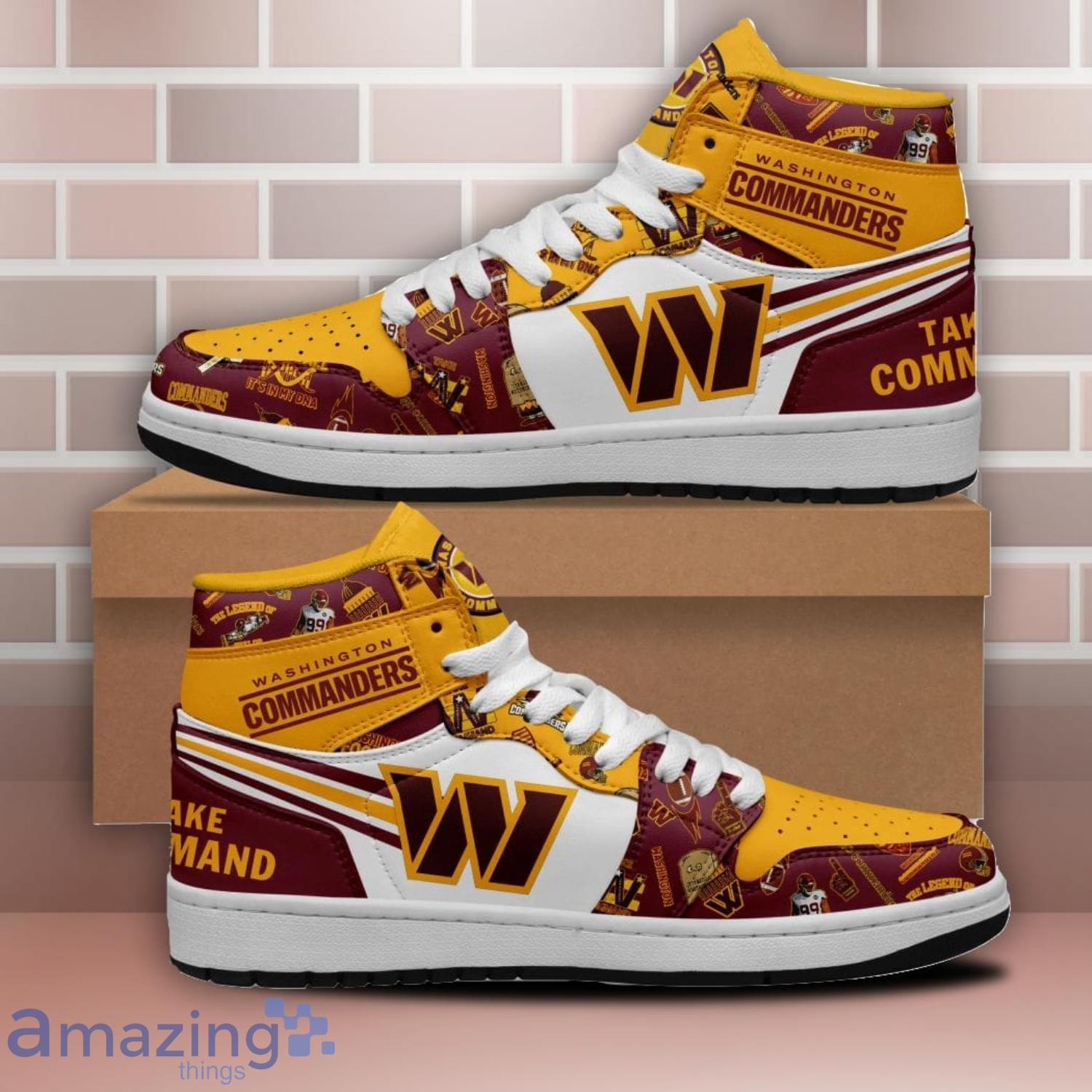 Washington Commanders Take Command Air Jordan Hightop Shoes Men And Women image Washington Commanders Take Command Air Jordan Hightop Shoes Men And Women Product Photo 1