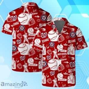 Washington Nationals MLB Logo Legend Team Hawaiian Shirt And Short Product Photo 2