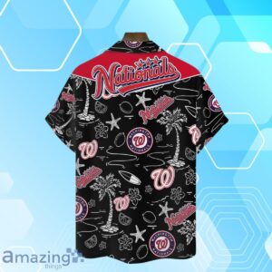 Washington Nationals MLB Team Logo Beachscape Design Hawaiian Shirt And Short image Washington Nationals MLB Team Logo Beachscape Design Hawaiian Shirt And Short Product Photo 3