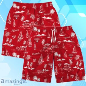 Washington Nationals Team Logo Beach Vibes Pattern Hawaiian Shirt And Short image Washington Nationals Team Logo Beach Vibes Pattern Hawaiian Shirt And Short Product Photo 4