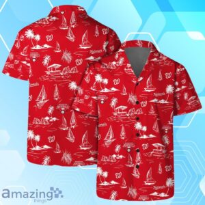 Washington Nationals Team Logo Beach Vibes Pattern Hawaiian Shirt And Short Product Photo 1