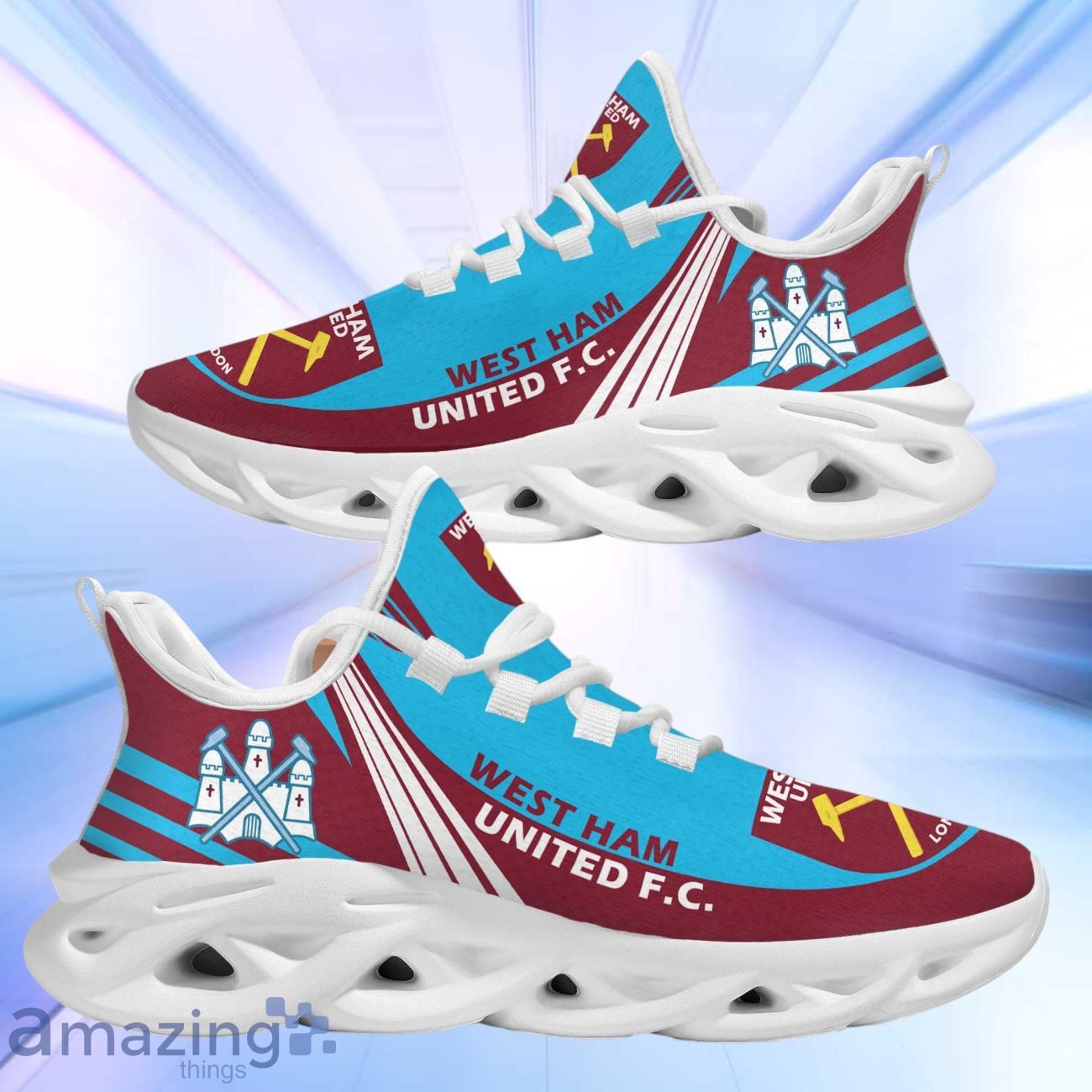 West Ham United Max Soul Shoes Trending Design 3D For Fans Sport Shoes image West Ham United Max Soul Shoes Trending Design 3D For Fans Sport Shoes Product Photo 2