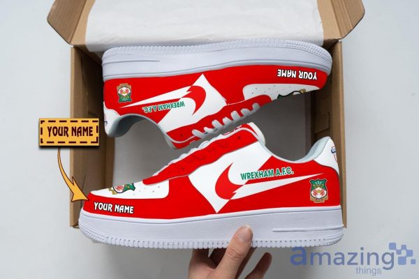 Wrexham AFC Air Force Shoes Custom Name Men Women Gift AF1 Shoes Product Photo 1