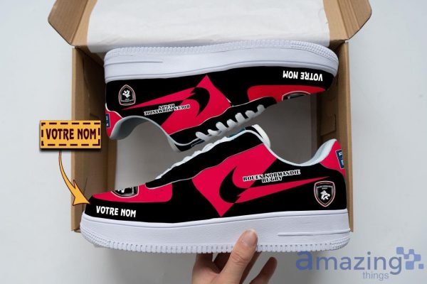 Rouen Normandie Rugby Air Force Shoes Custom Name Men Women Gift AF1 Shoes Product Photo 1