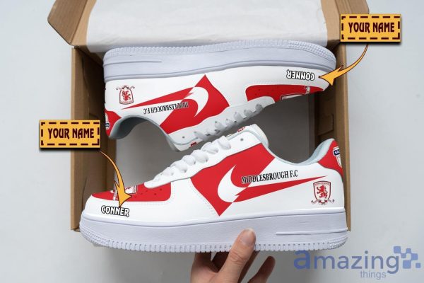 Middlesbrough F.C Air Force Shoes Custom Name Men Women Gift AF1 Shoes Product Photo 1