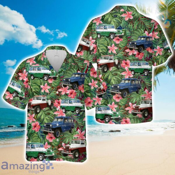 1958 Jeep Willys 3d Hawaiian Shirt Product Photo 1