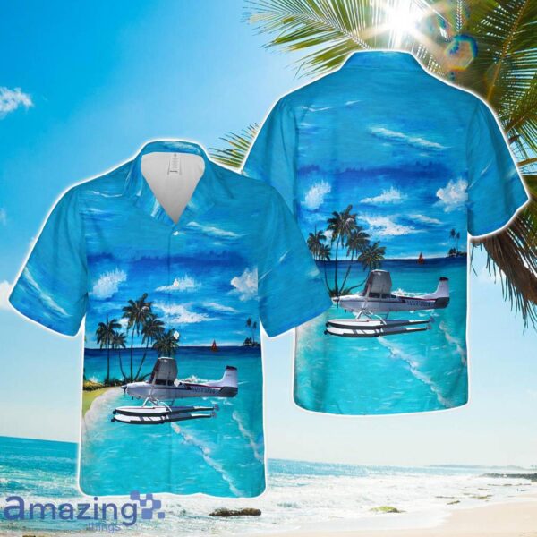 1973 Cessna Skywagon 185F N573BV float plane Hawaiian Shirt Product Photo 1