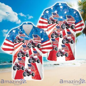 1985 Honda ATC 350X, 4th Of July 3d Hawaiian Shirt